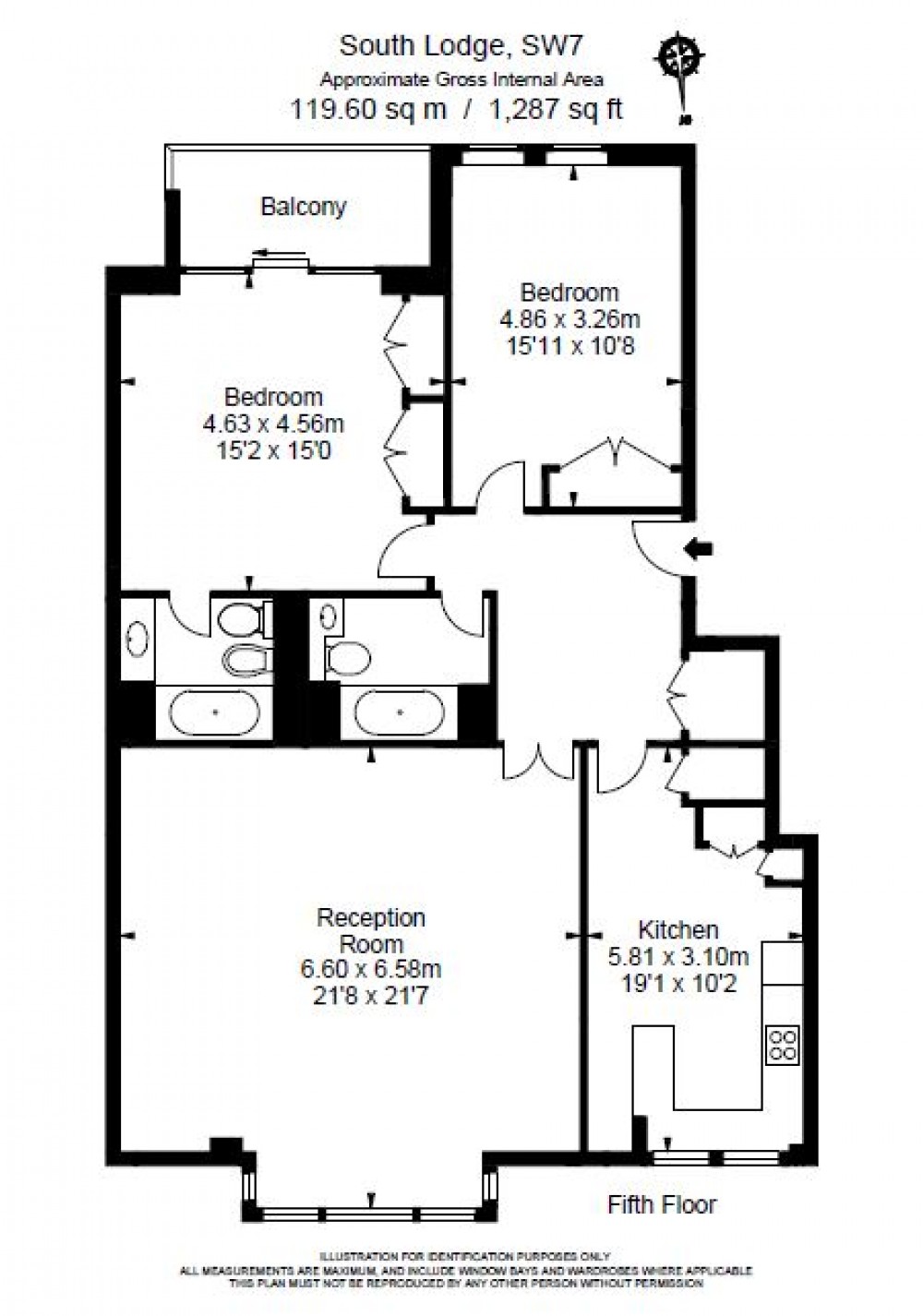 Floorplans For South Lodge, 245 Knightsbridge, London
