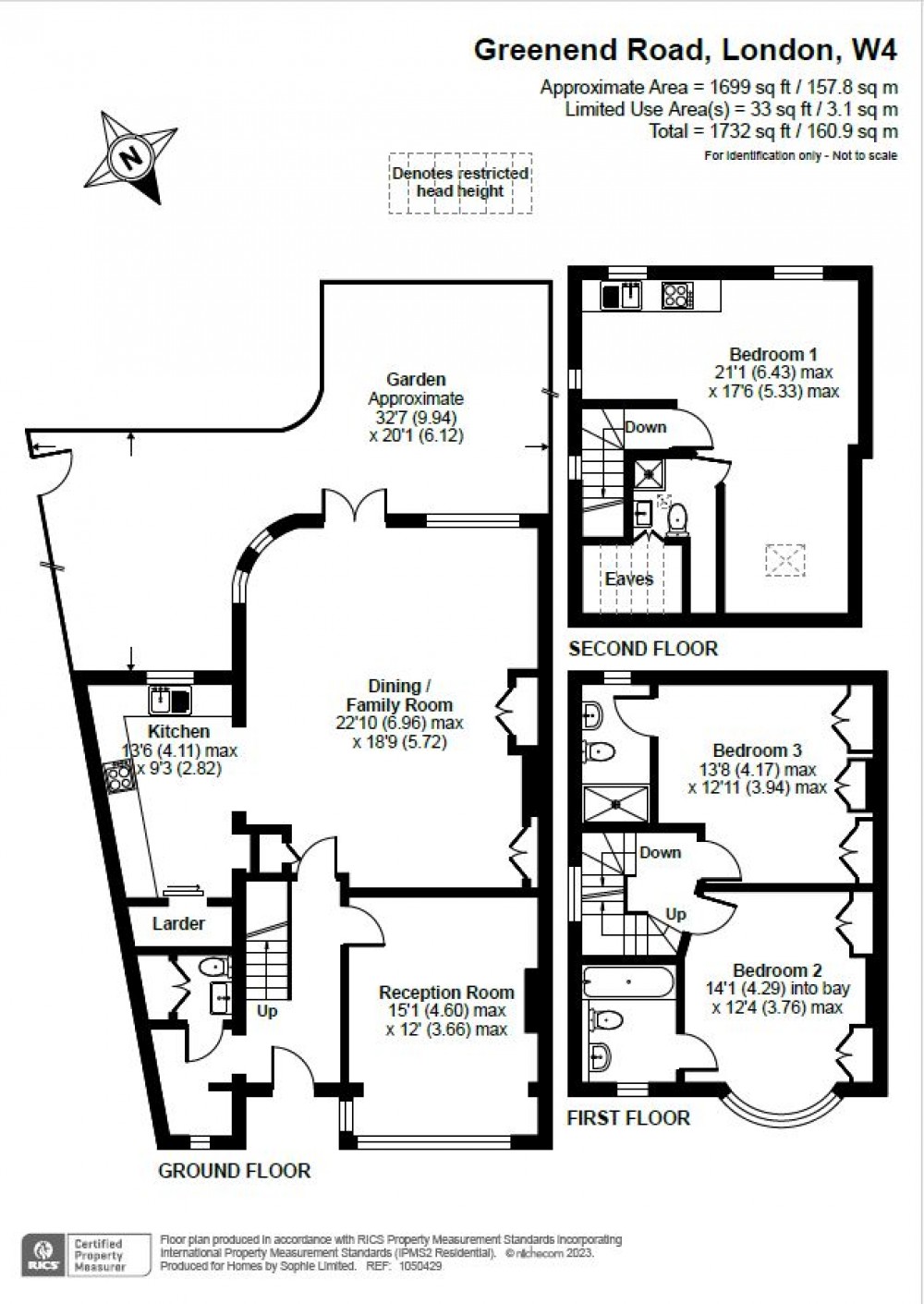 Floorplans For Greenend Road, Chiswick