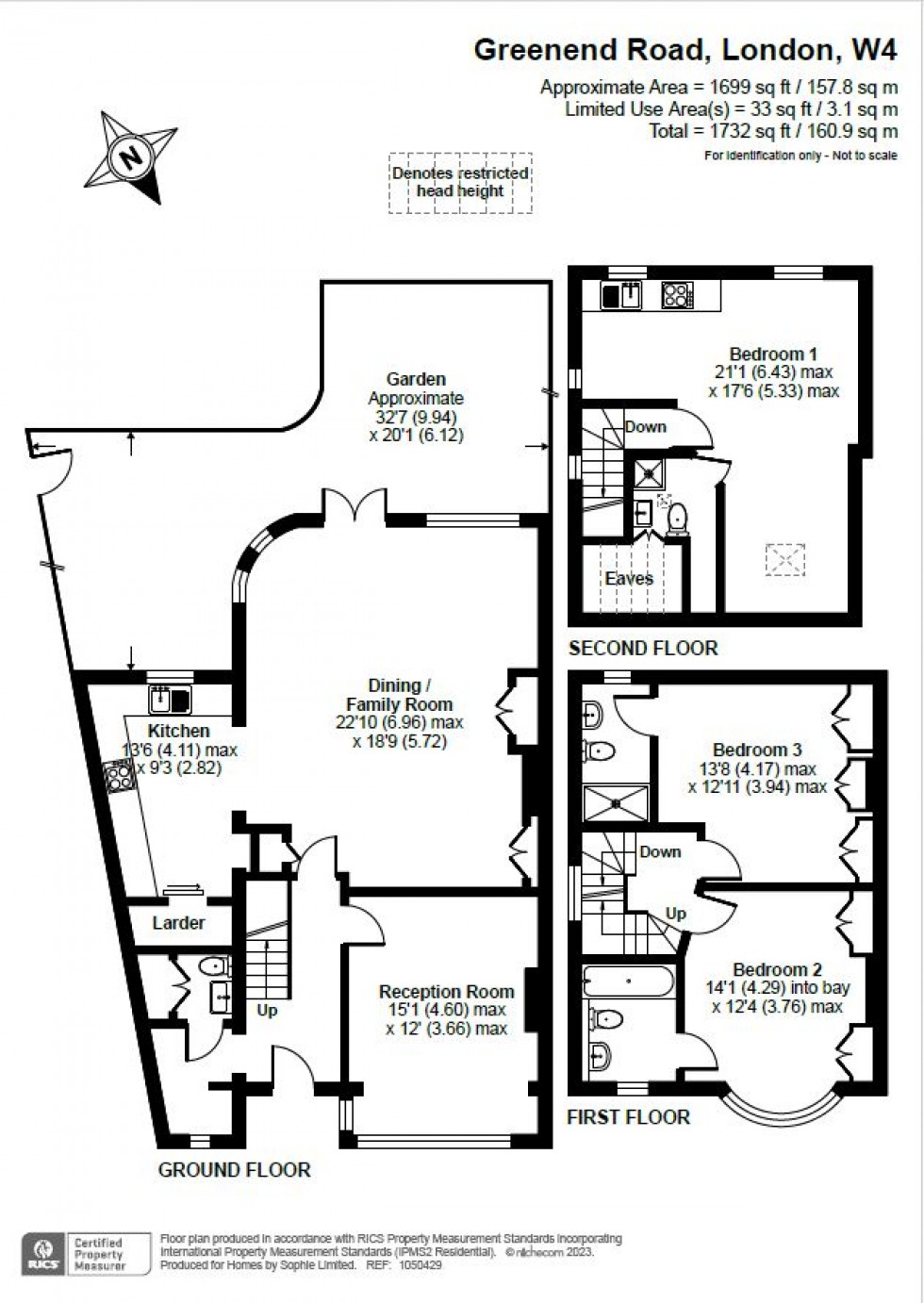 Floorplan for Greenend Road, Chiswick